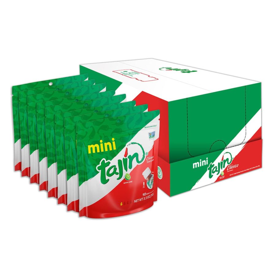 Tajin Clásico Seasoning Mini Pouch.0.35 Ounce. 10 Mini Bottles Pack8