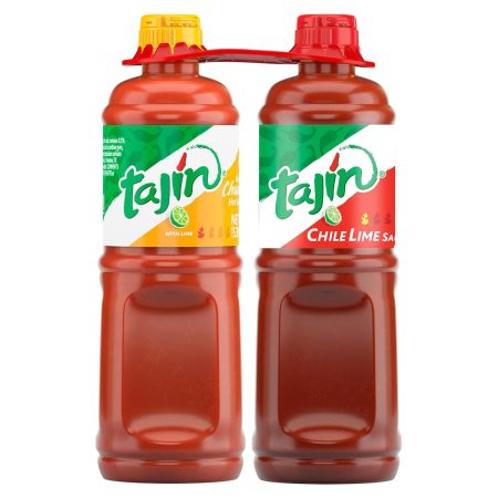 Tajin Fruity Chamoy Sauce 15.38oz and Chile Lime Sauce 15.38oz Bundle Pack2