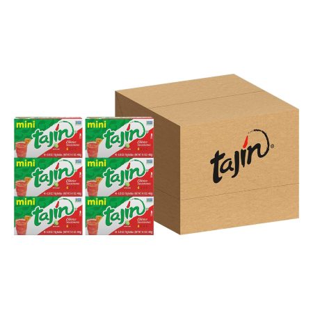 Tajín Clásico Chile Lime Seasoning Mini Display 0.35 oz. 40 Mini Bottles Pack of 6