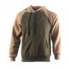 Young men's sweater solid color stitching contrast sweater hooded wy39